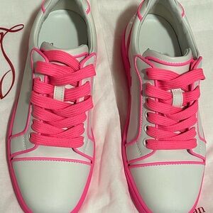 Christian Louboutin Pink/White Sneakers